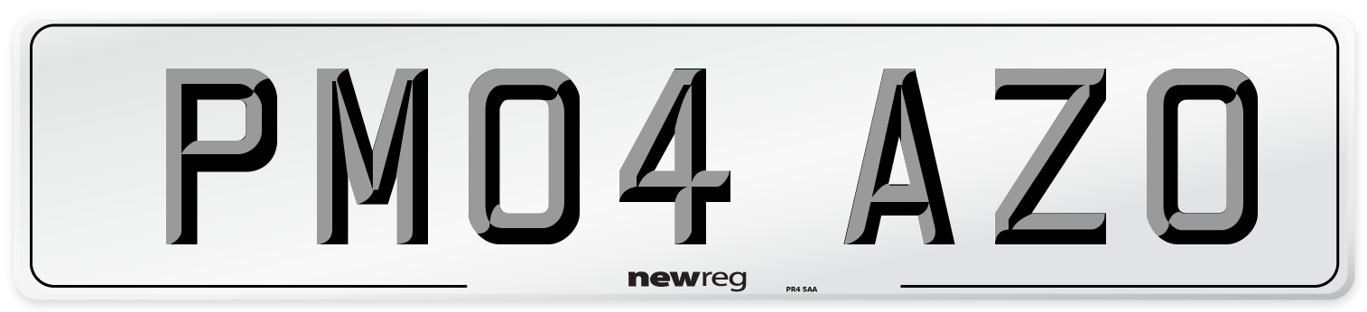 PM04 AZO Number Plate from New Reg